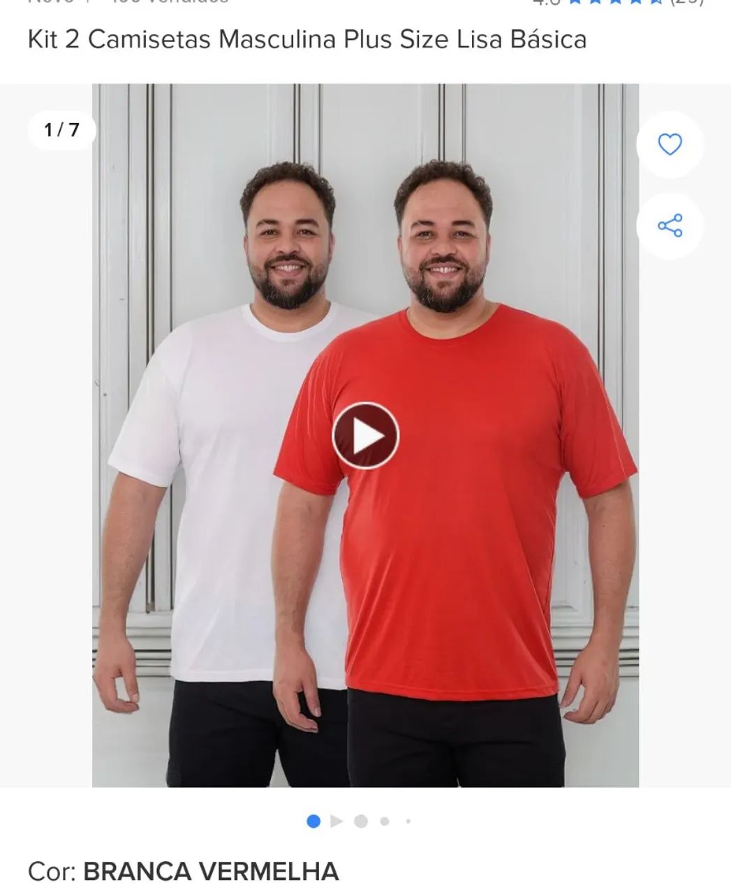 Camisetas Masculina Plus Size Básica