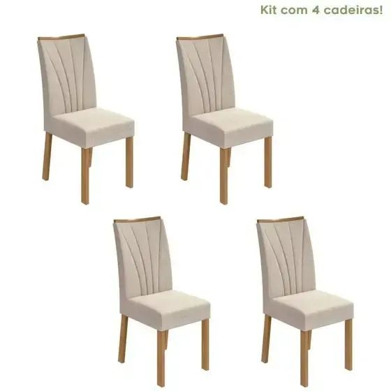 Conjunto Com 4 Cadeiras Sala De Jantar