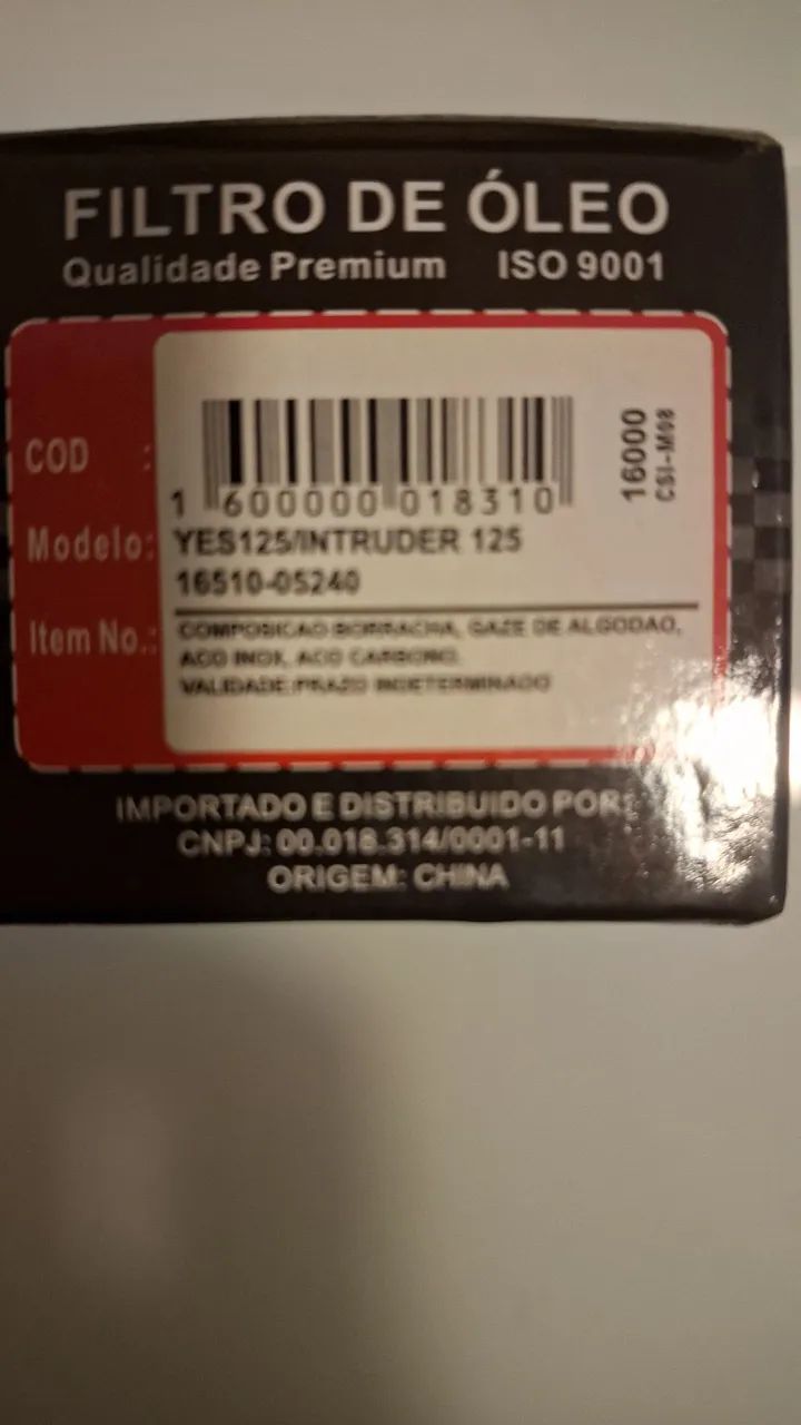 Filtro de Óleo Solidez para Yes e Intruder 125 - Qualidade Premium - Foto 2