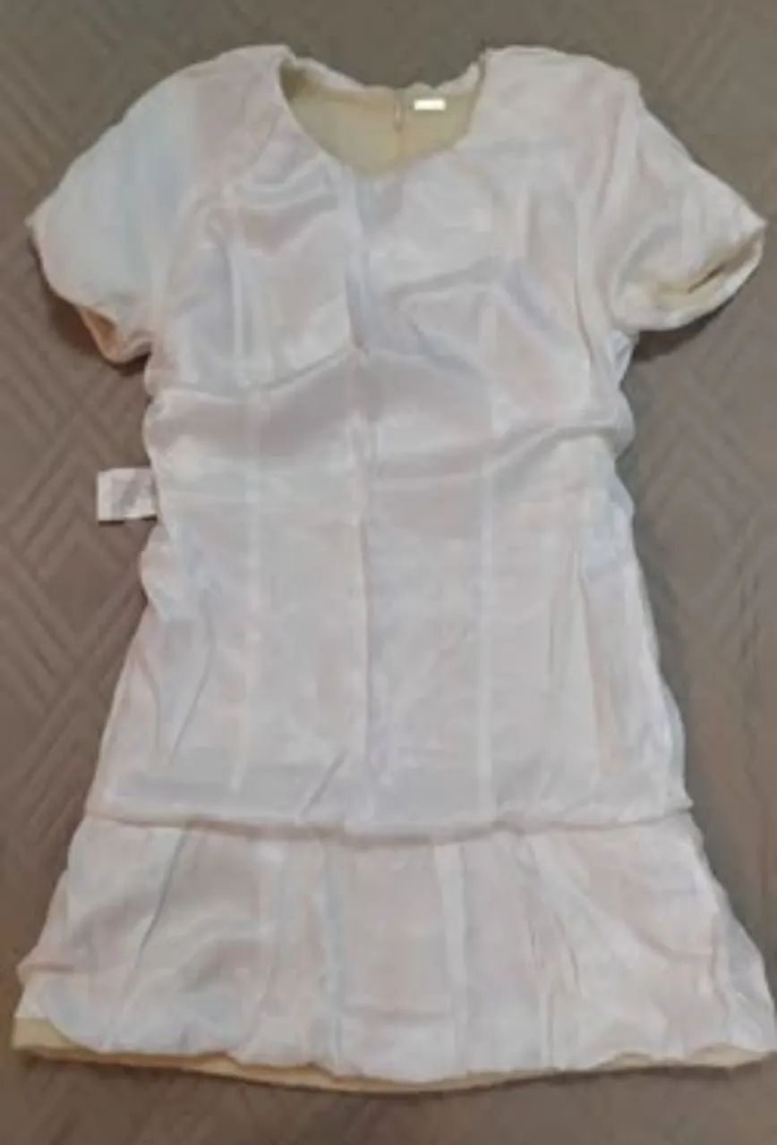 Vestido bege vintage com babados - Foto 4