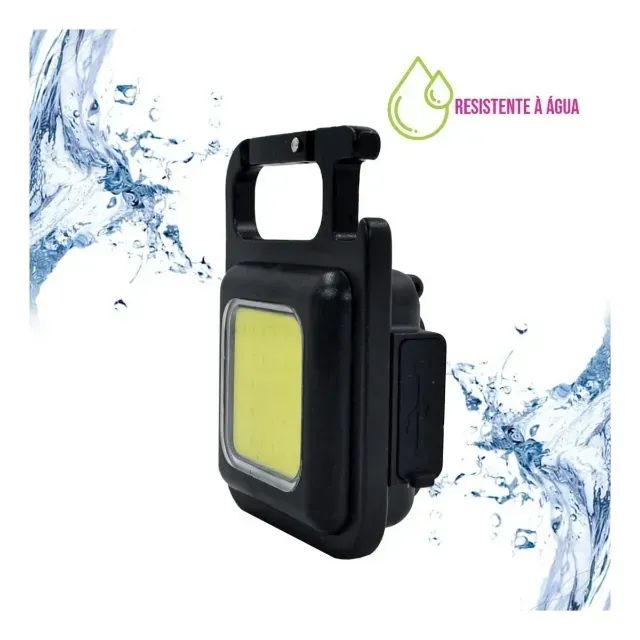 Mini Lanterna Led Potente Recarregável Com Abridor Mosquetão Cor da luz Branco - Foto 4