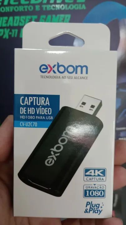 Capturadora de Vídeo Exbom CV-U2C70 - 4K 1080p
