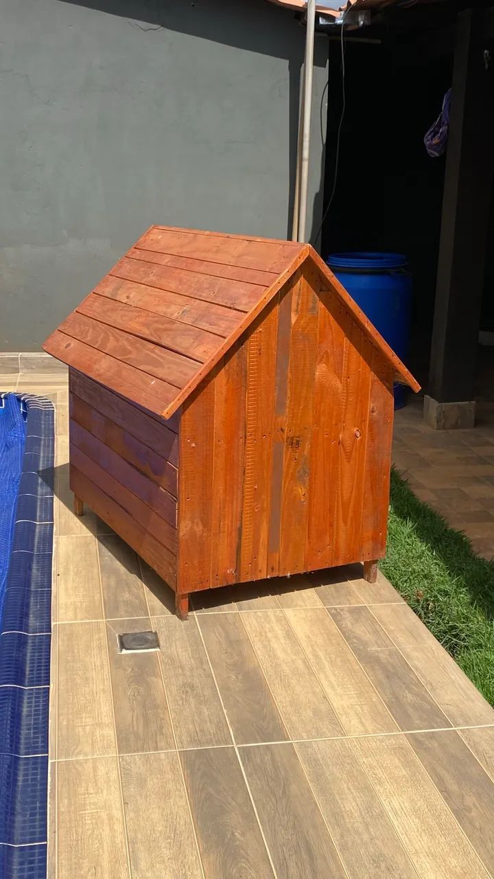 Casinha de cachorro de madeira - Foto 4