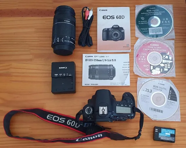 Kit Canon EOS 60D + Lente EF-S 55-250mm IS II - Profissional Completo