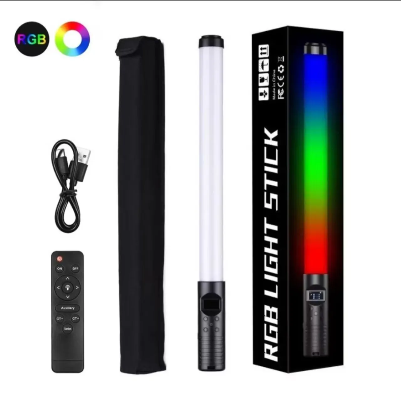 Bastão de Led iluminação Luz Rgb e Branco