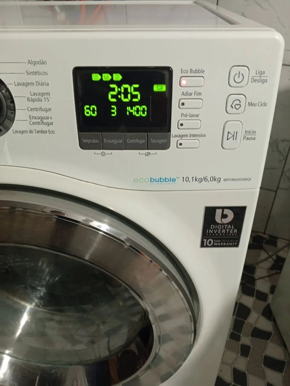 Lava e seca Samsung Eco Bubble 10,1kg - Foto 5