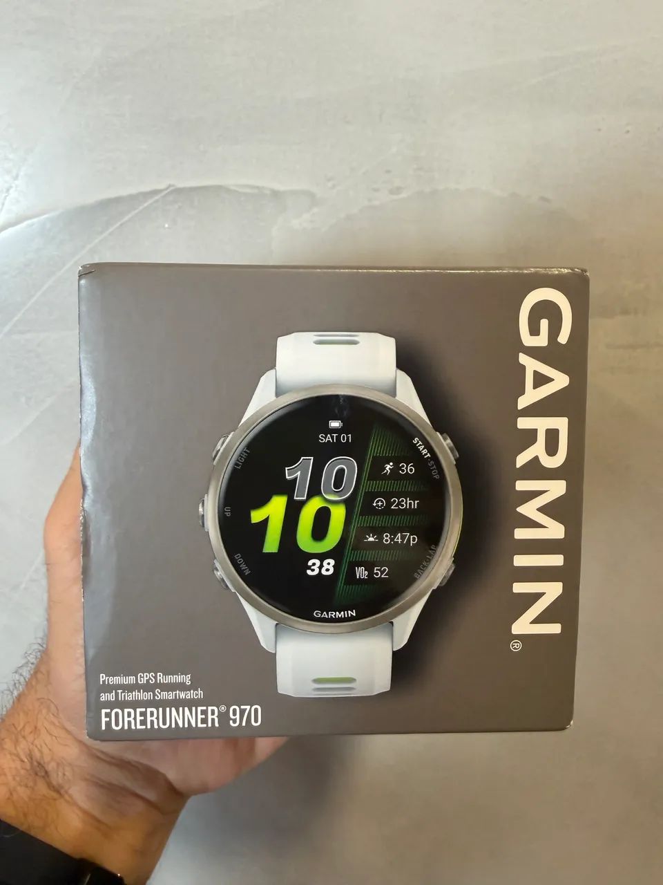 Smartwatch Garmin forerunner 970 branco novo na caixa