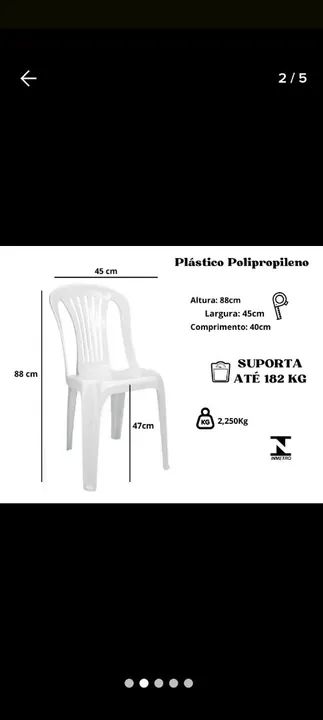 Cadeira Plástica para Restaurante - Suporta até 182kg