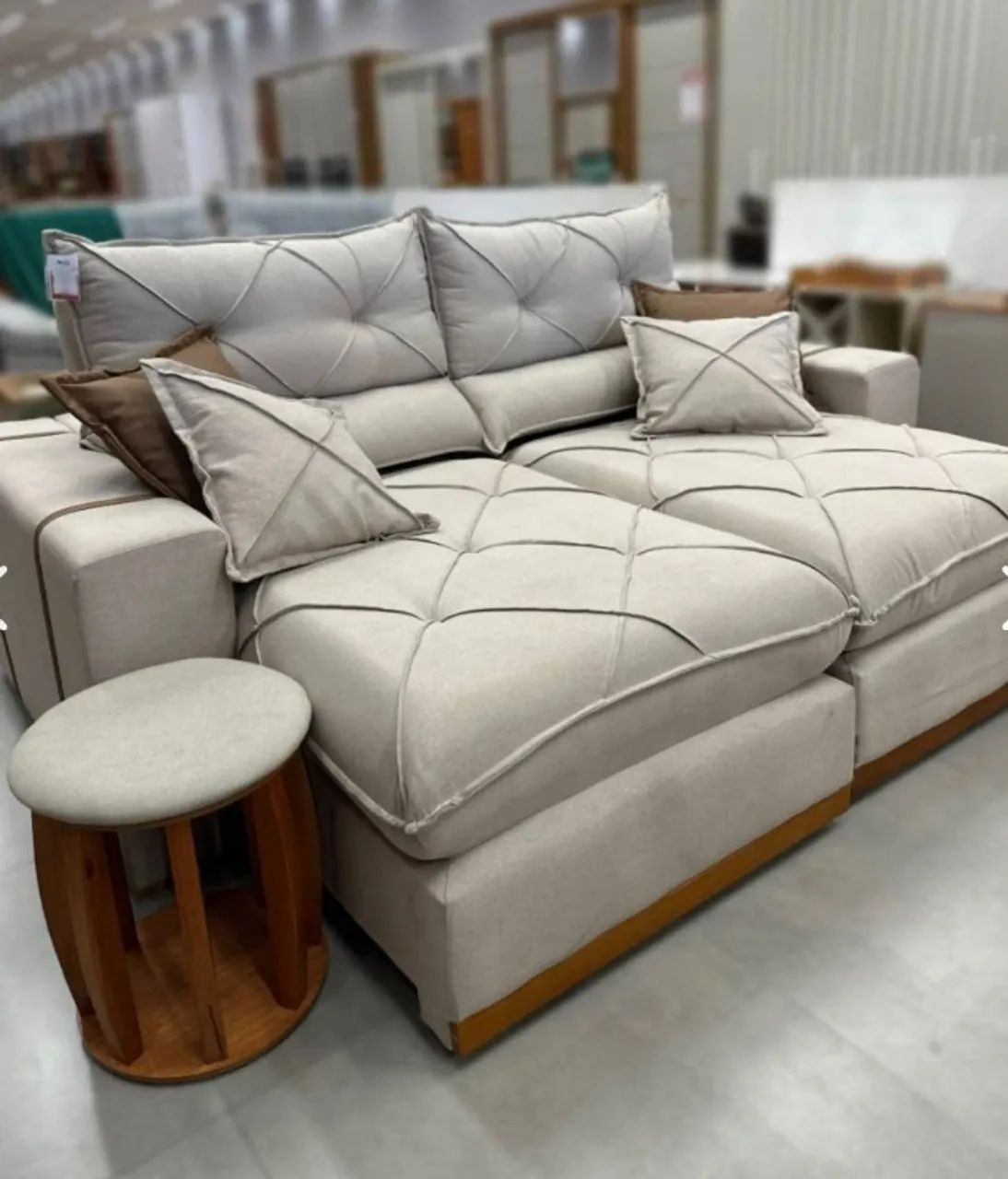 SOFÁ GRAN BELLO 2,30M - VELUDO Premium  MOLAS ENSACADAS - Foto 3