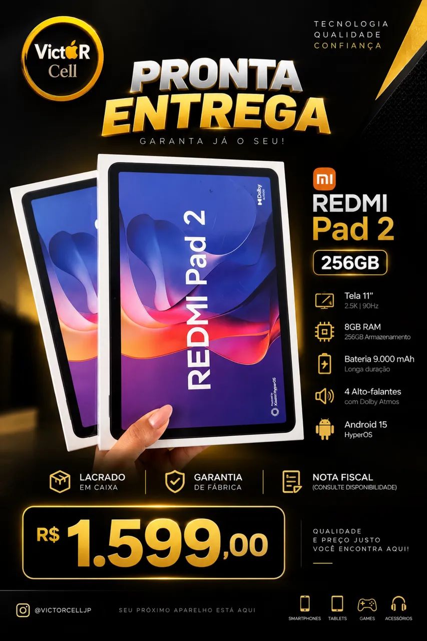 Redmi Pad 2 | Lacrado | Garantia | 256GB 