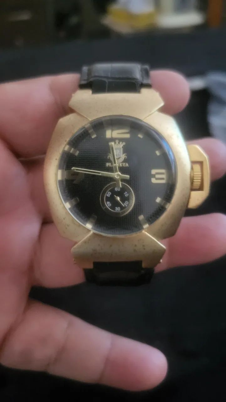 Relógio dourado quartzo  - Foto 2