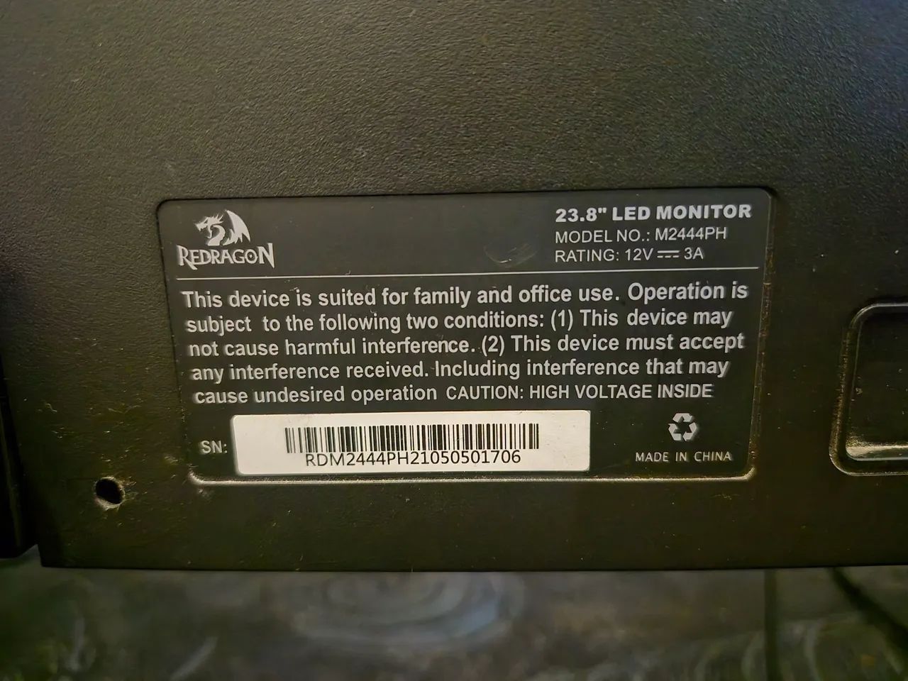 Monitor reddragon 144hz