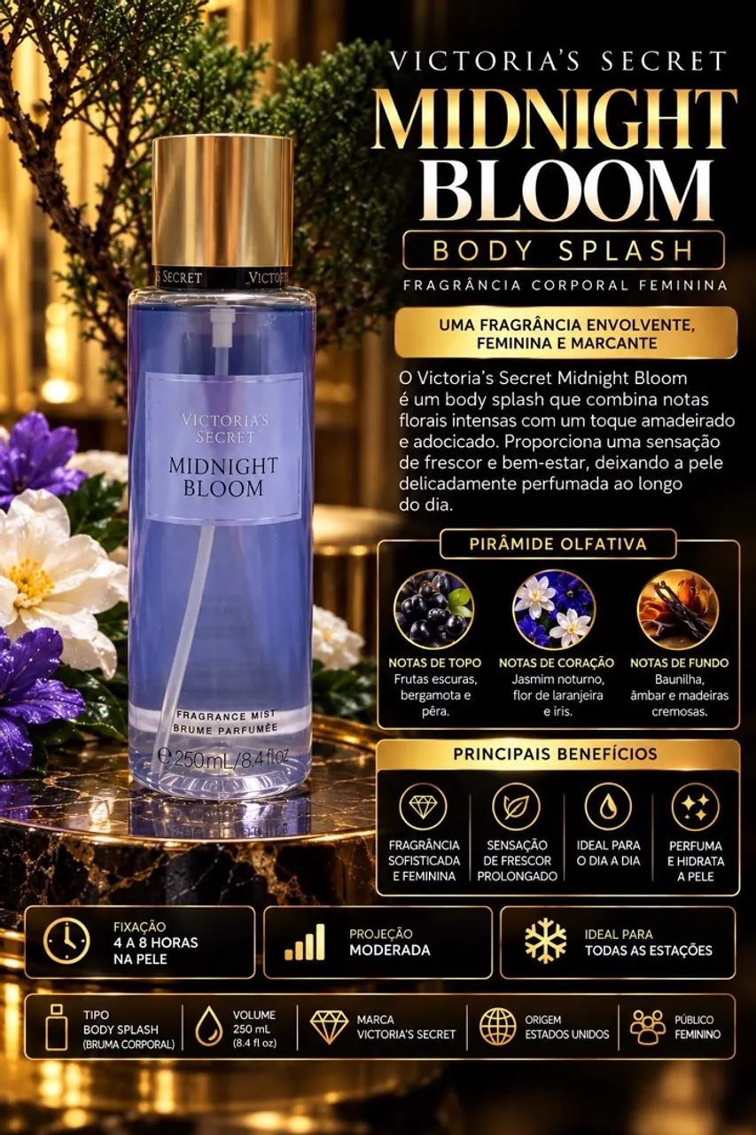 VICTORIA?S SECRET MIDNIGHT BLOOM - BODY SPLASH 250 ML