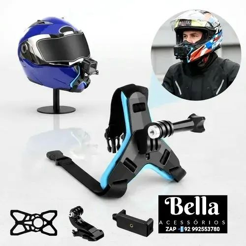 SUPORTE CELULAR PARA CAPACETE CÂMERA GROPO AVENTUREIRO - Foto 2