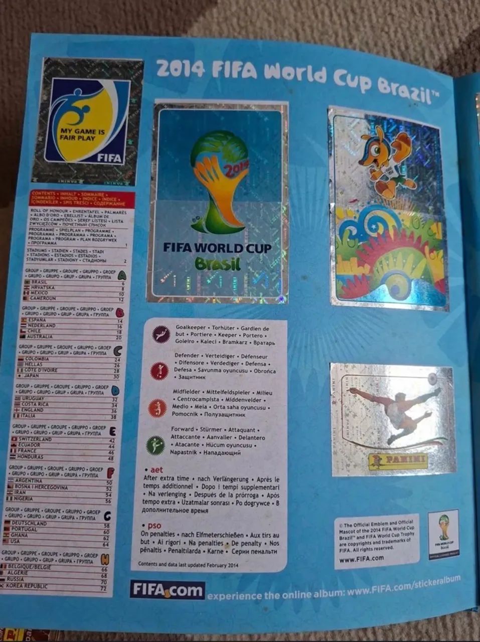Álbum Capa Dura Copa 2014 completo 
