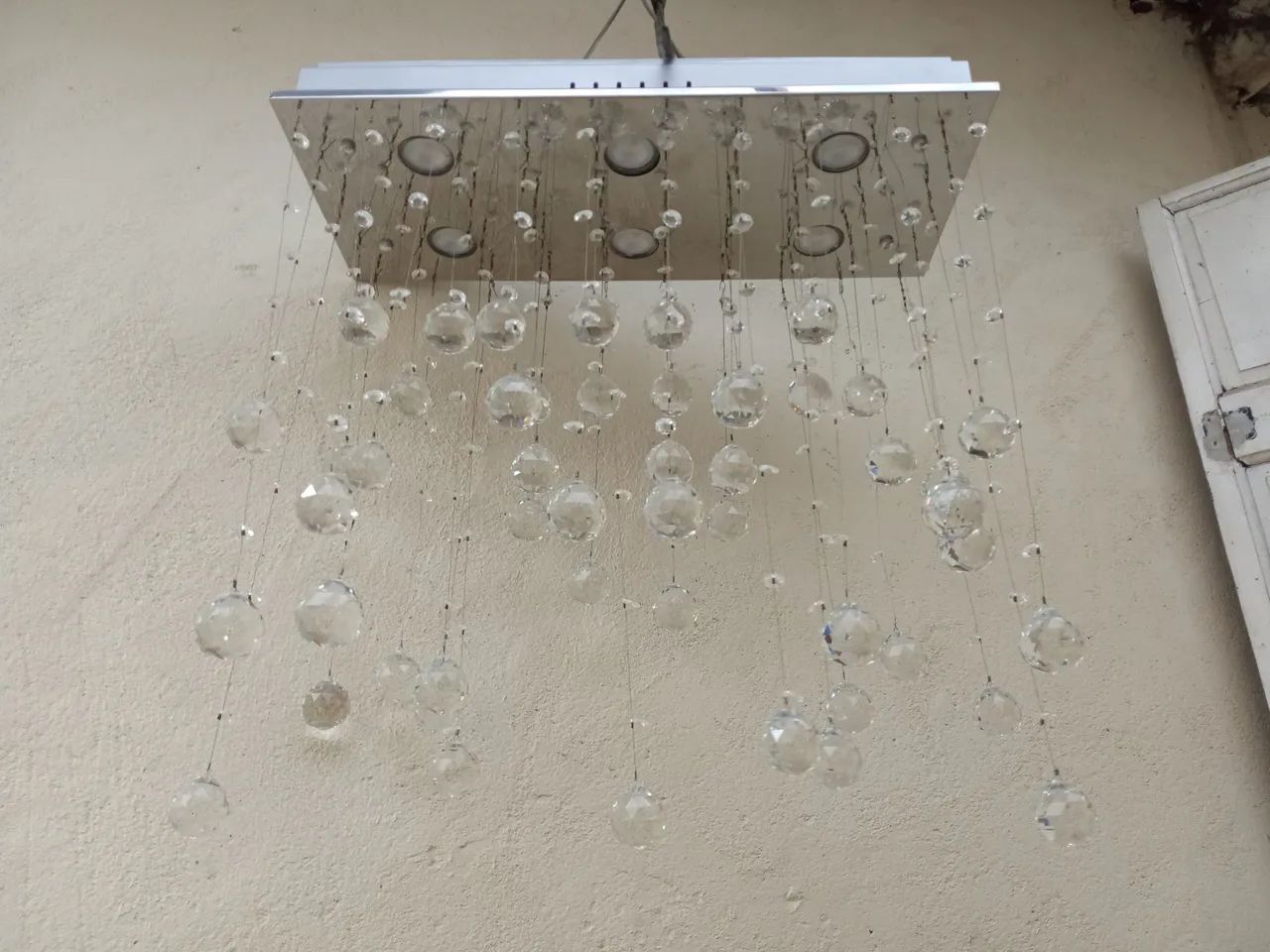 Lustre de Cristal com 6 Lâmpadas