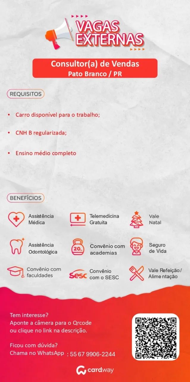 Consultor(a) de Vendas - Pato Branco