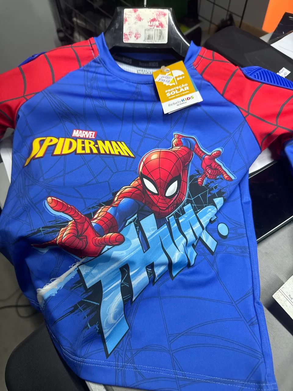 Camisa infantil tam4 spiderman Marvel 