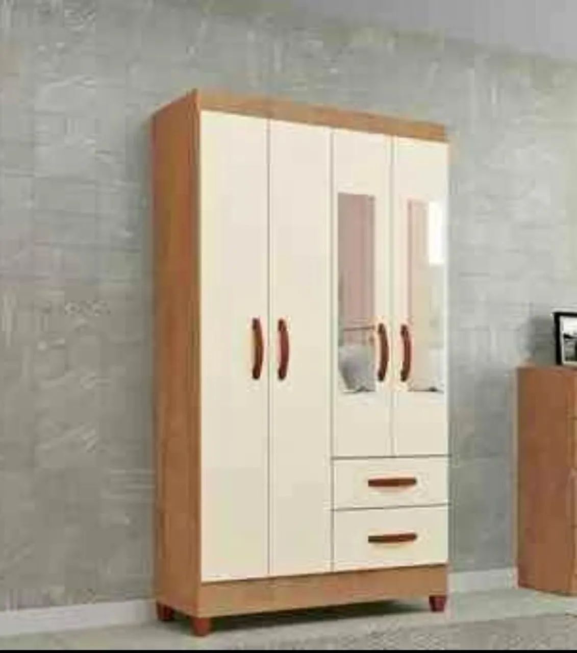 Guarda Roupa 4 Portas com Espelho Novo - Foto 4