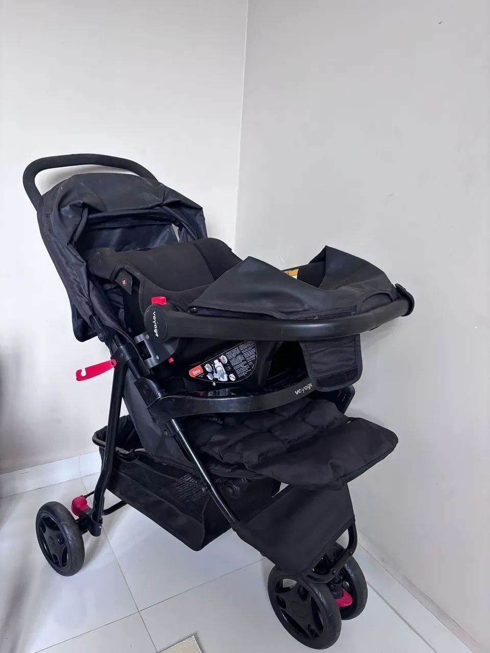 Carrinho + cadeirinha de bebê voyage - Foto 5