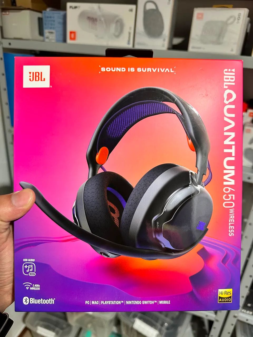 Headset JBL Quantum 650 Bluetooth Preto 