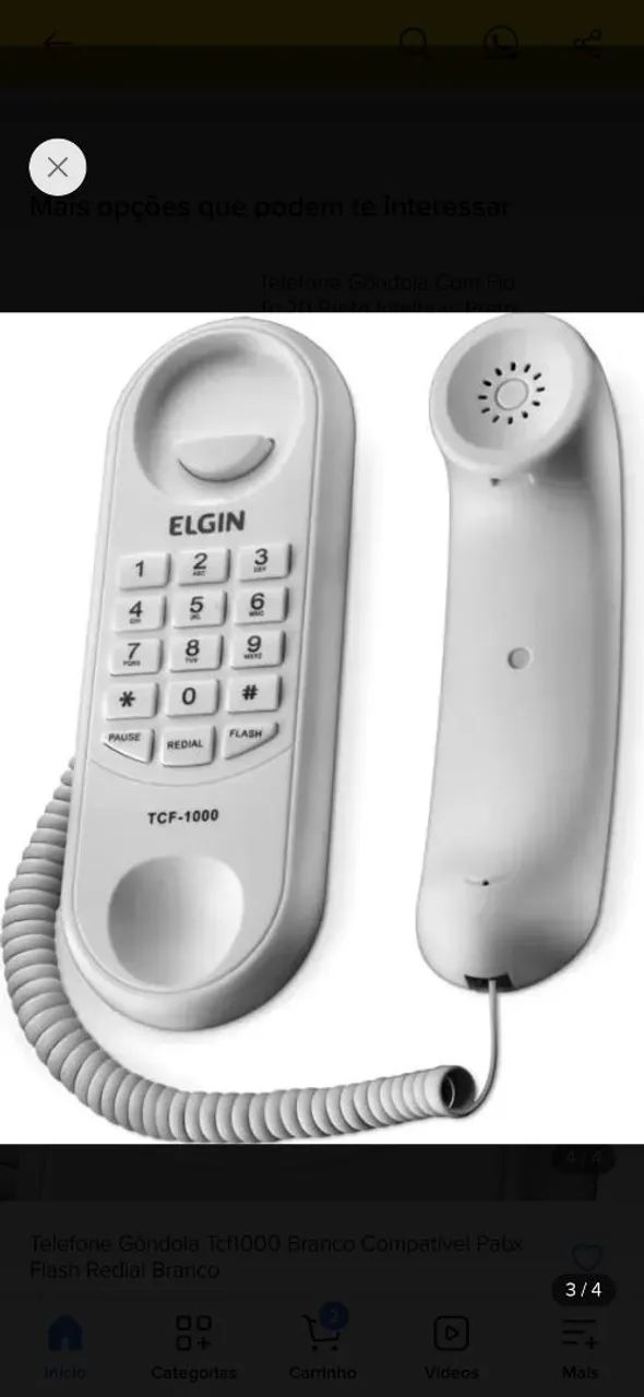 Telefone Elgin Com fio TCF-1000  - Foto 3
