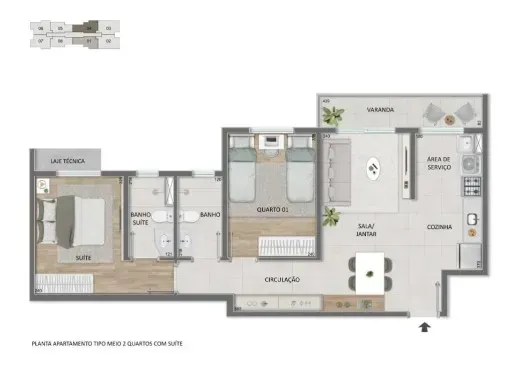 PLANTA 57m²