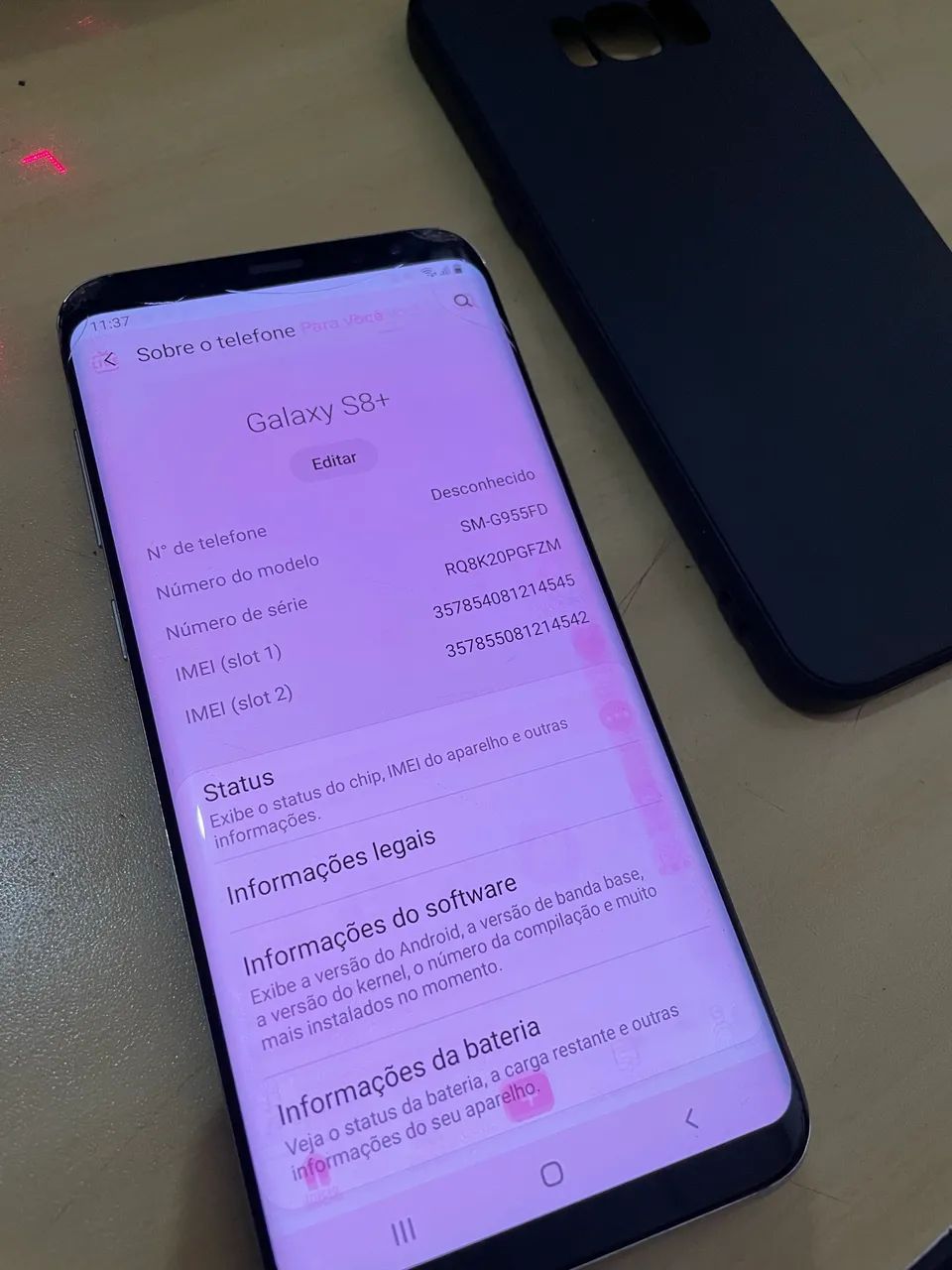 Celular Samsung Galaxy S8+. +Capinha  - Foto 2