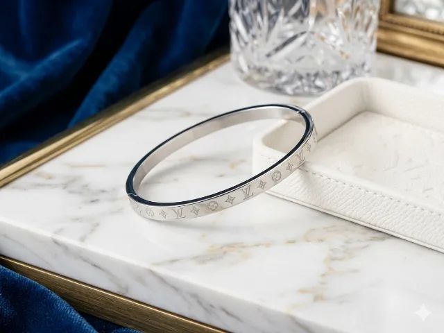Bracelete de luxo na cor prata(17cm) c/ caixa!