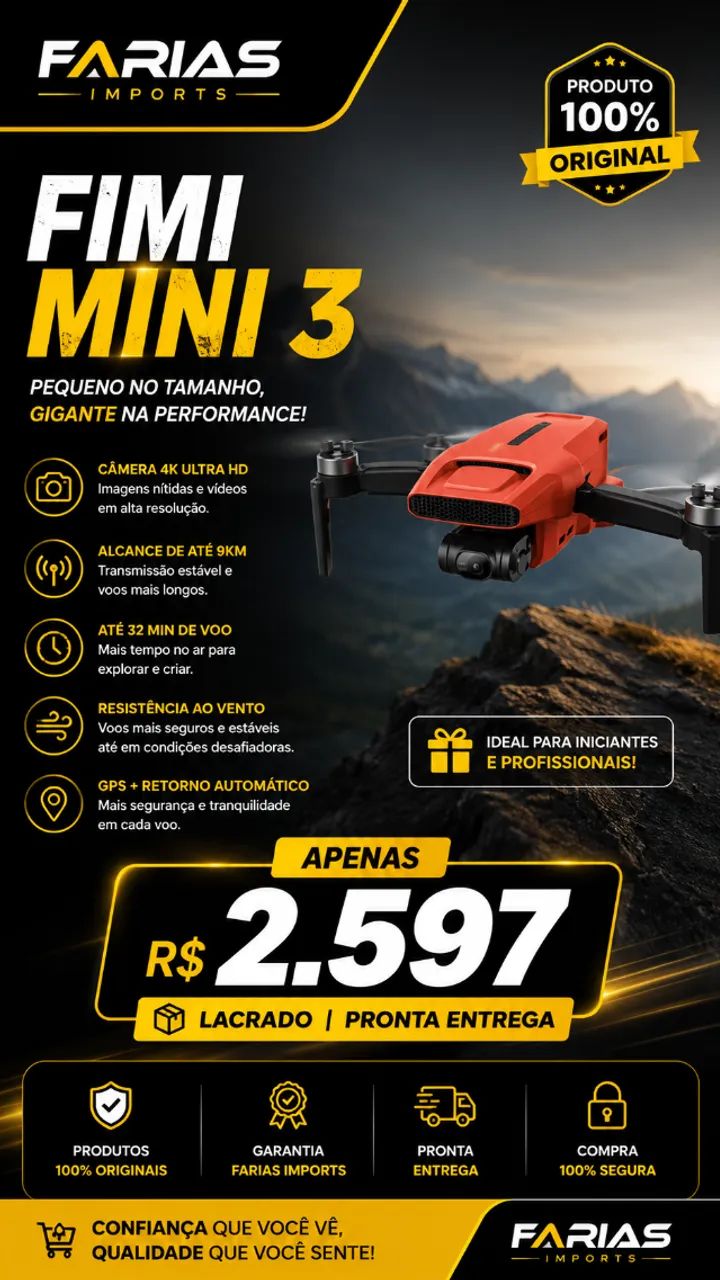 Drone Fimi Mini 3 Lacrado