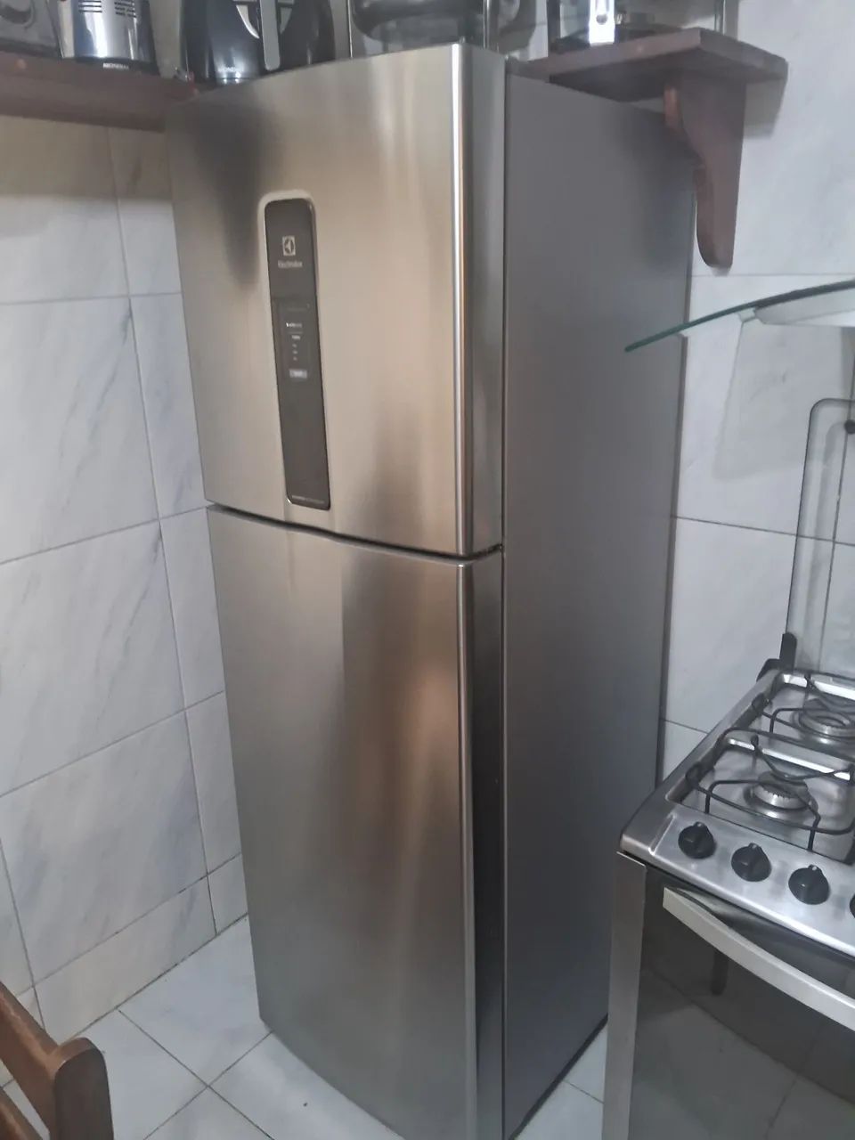 Geladeira de inox nova