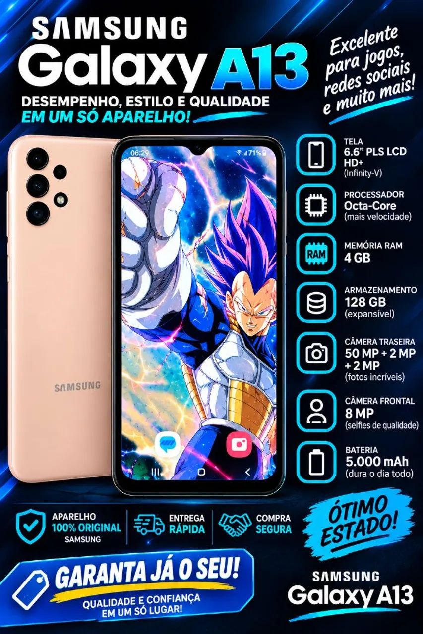 SAMSUNG A13 IMPECÁVEL 128 GIGAS - Foto 3