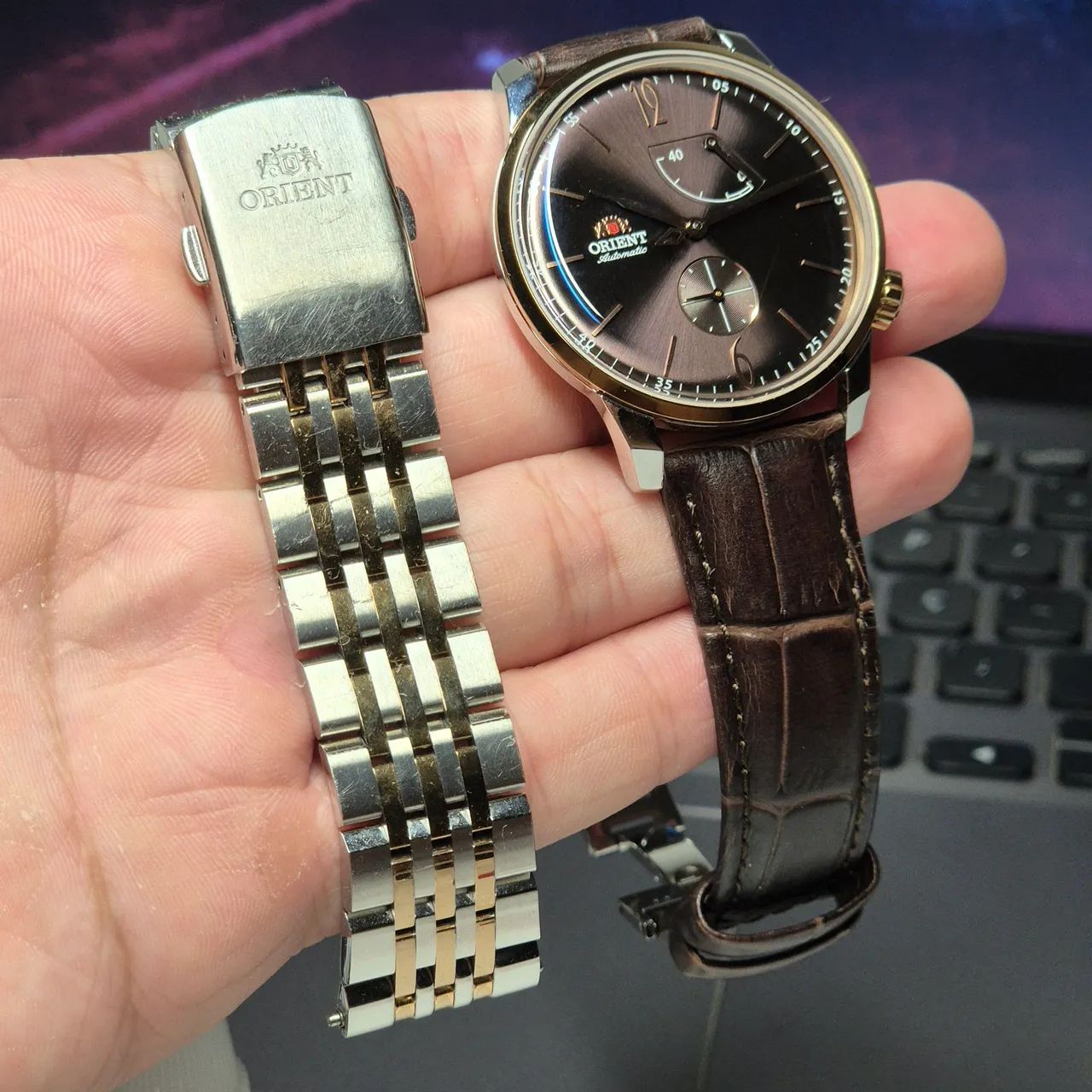 Orient Superior automático mostrador marrom YN8MM002 - Foto 5