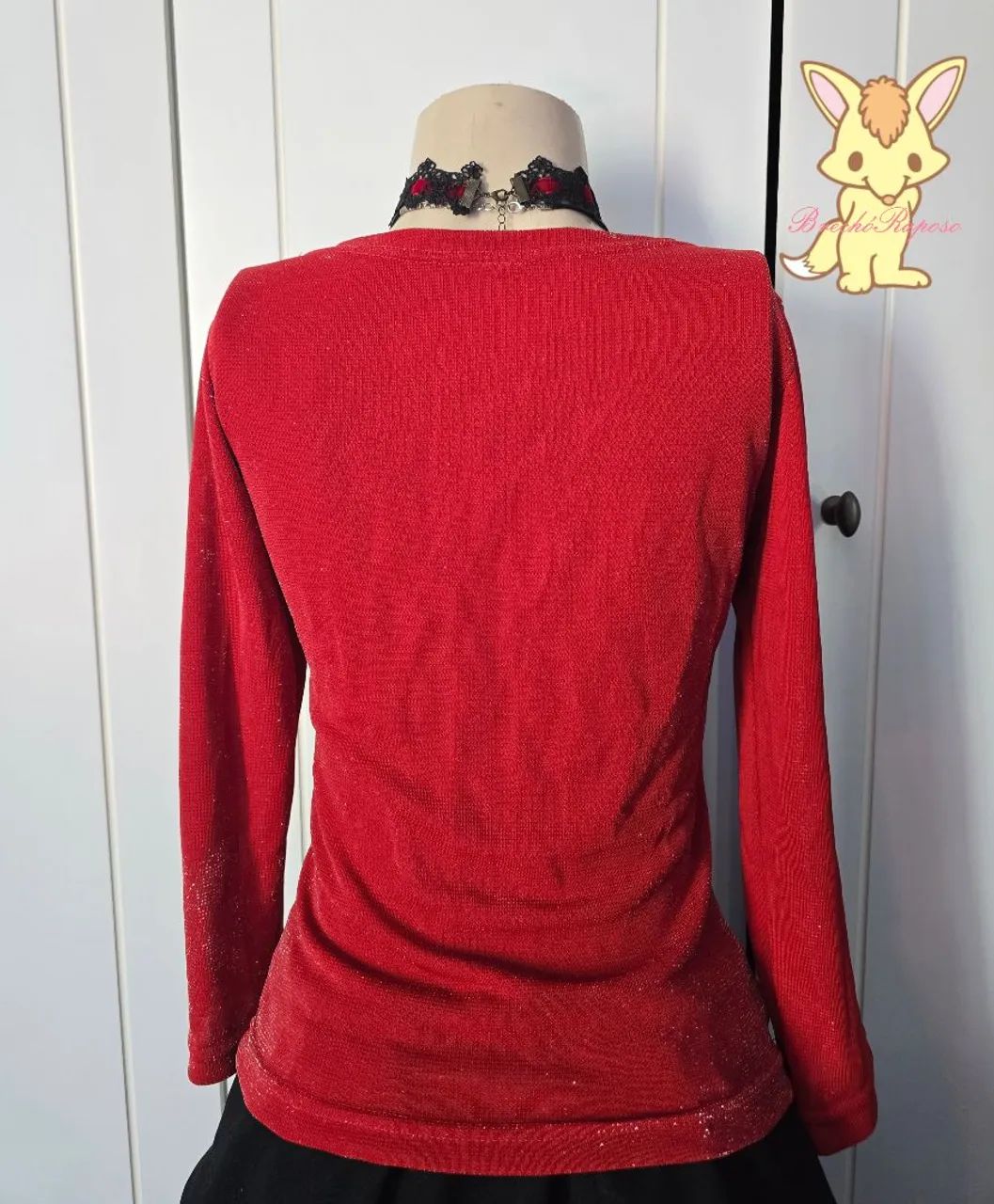 Blusa gola quadrada gótica  - Foto 3