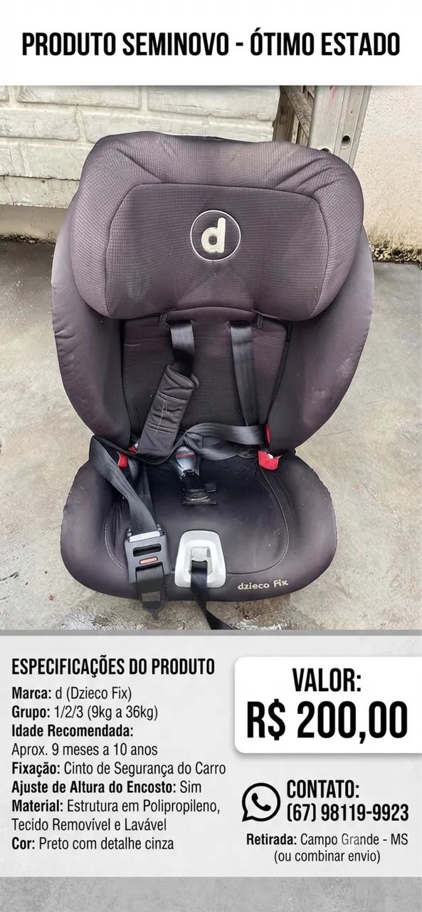 Cadeirinha de carro infantil