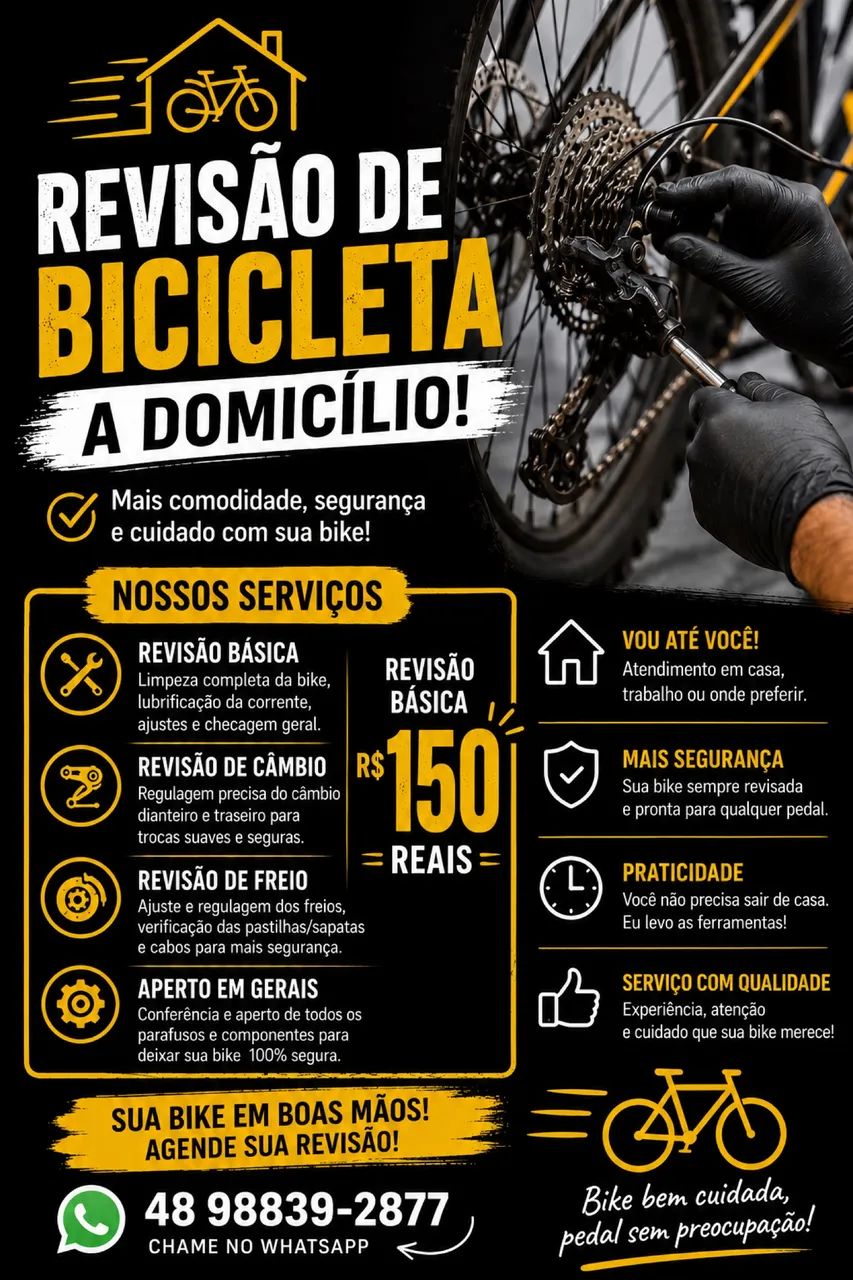 Revisão de Bicicleta - Zona Sul/Oeste