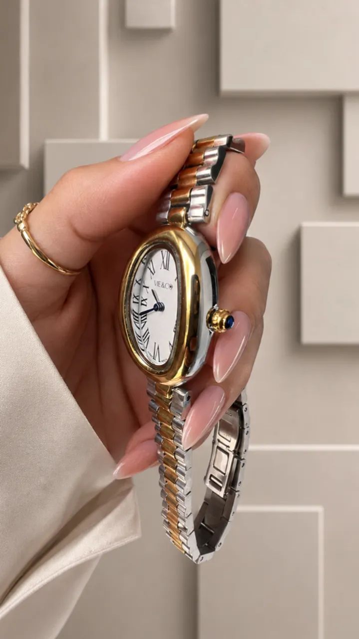 Relógio Oval 32mm Feminino Bicolor - Foto 2