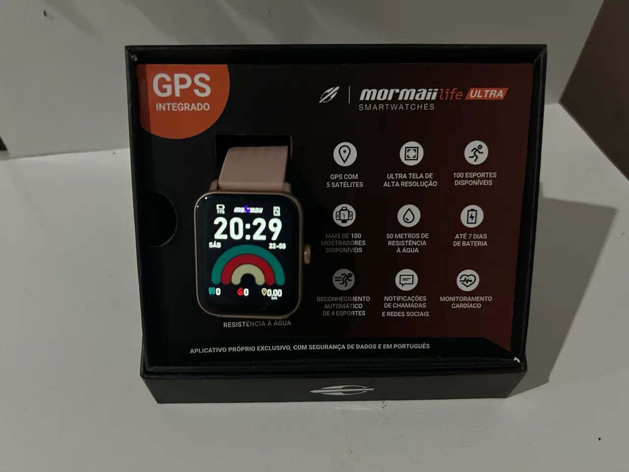 Smartwatch Mormaii Life Ultra Rosé + Caixa e Acessórios - Foto 3