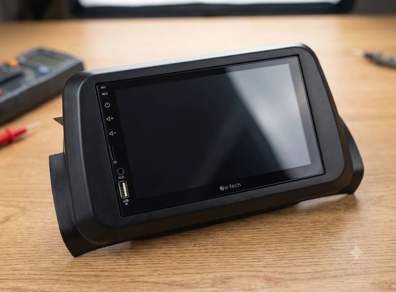 Central Multimídia E-Tech MP5 1 Din 7" Bluetooth USB - Foto 2