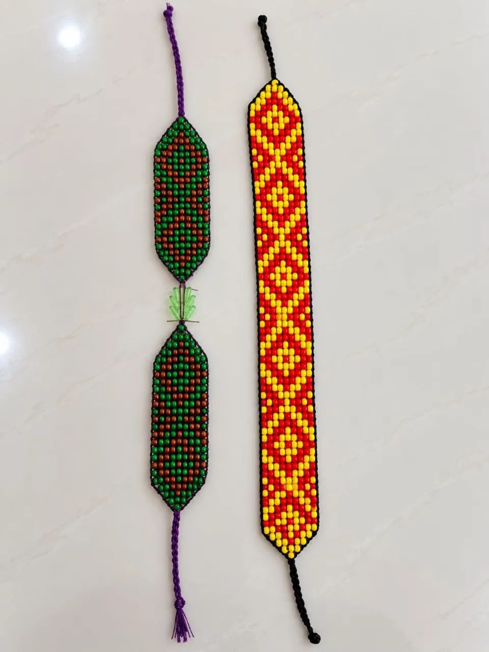 pulseiras artesanais de miçangas feitas à mão - Foto 3