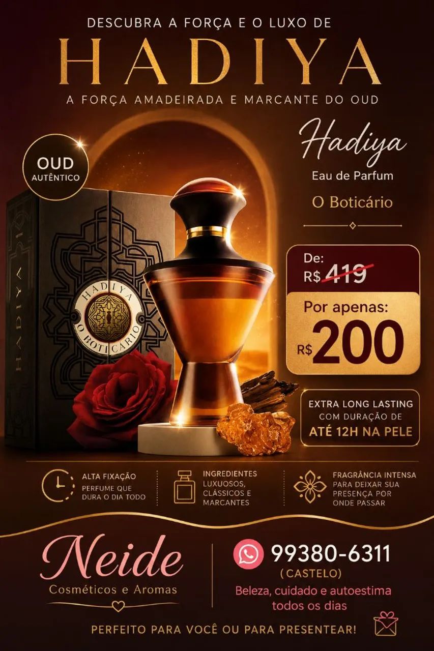 Hadiya Eau de Parfum O Boticário 