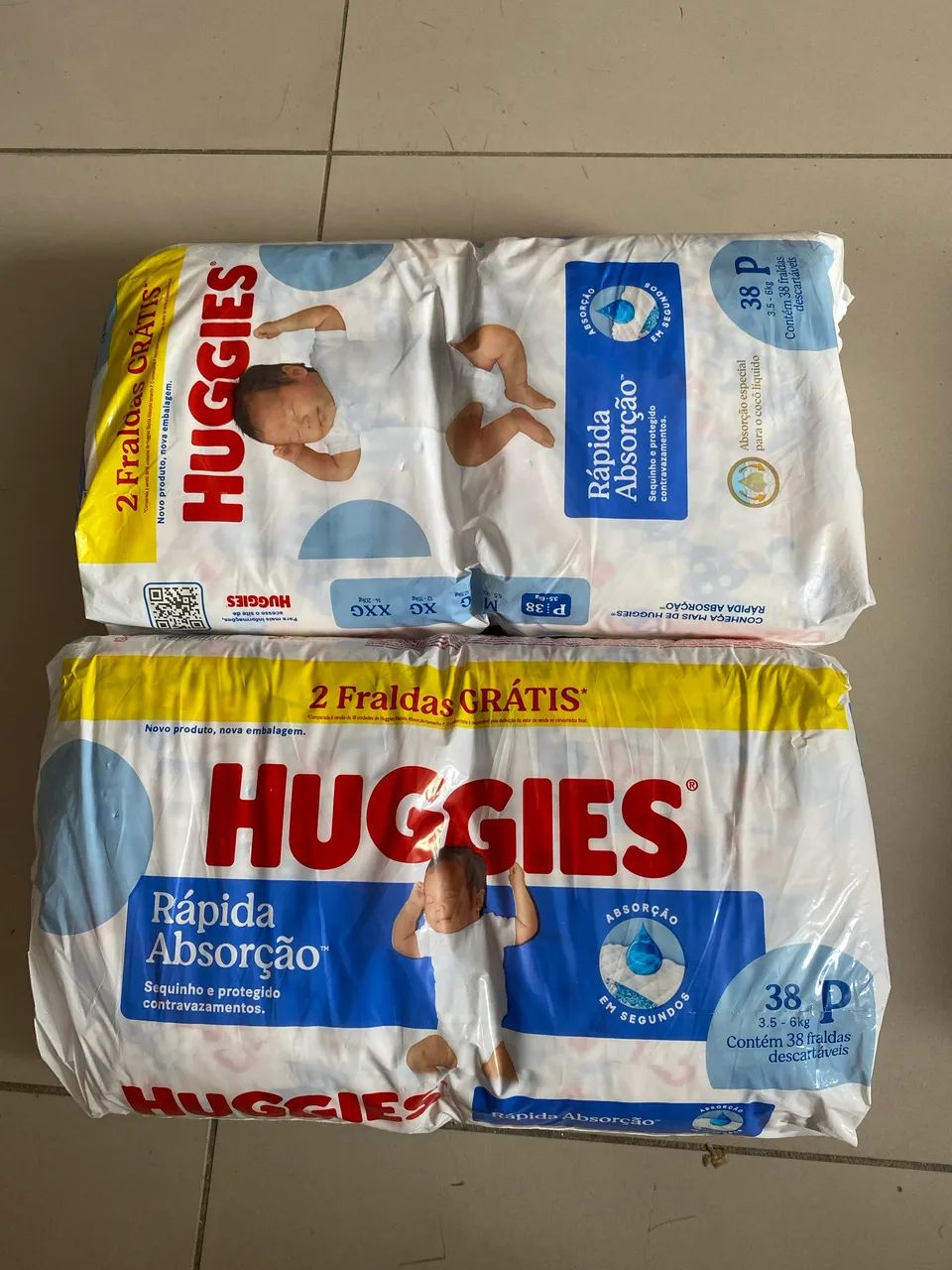 Fraldas descartáveis infantis 