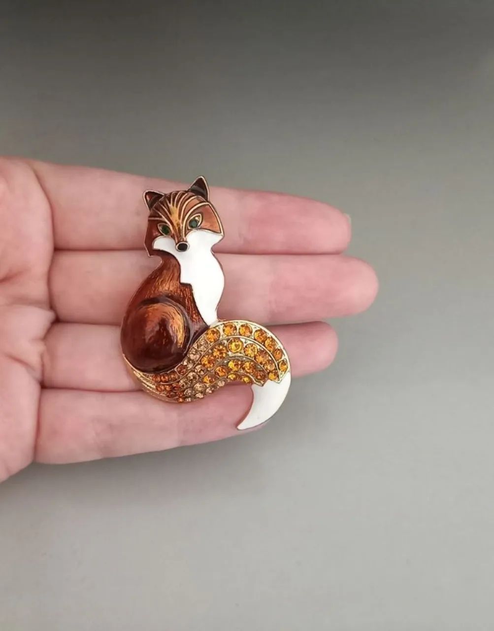 Broche de Raposa Cor Caramelo (novo) - Foto 2