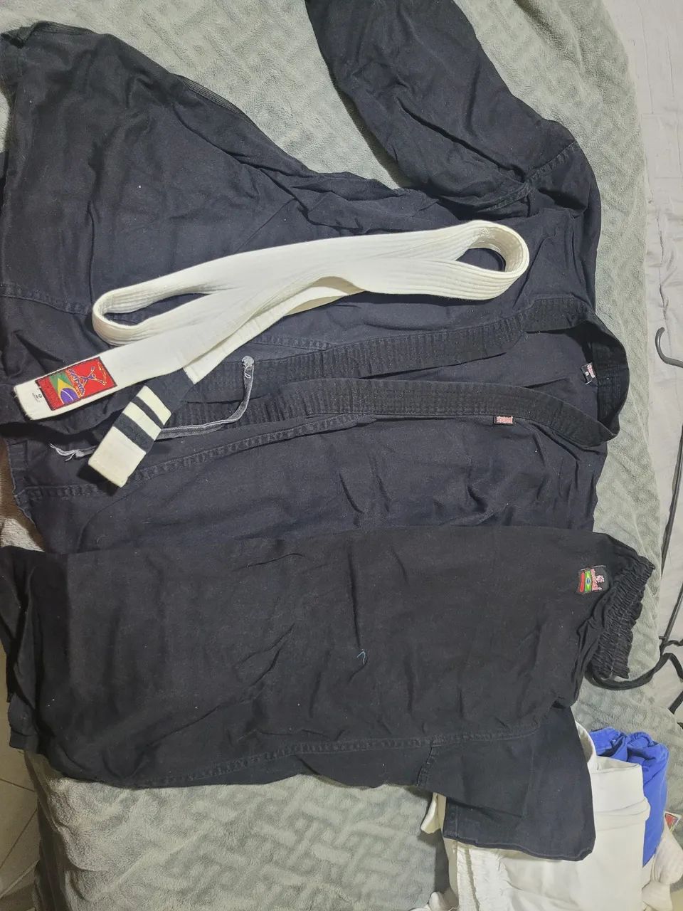 Kimono Jiu-Jitsu A2 Shiroi - Branco e Preto - Oportunidade - Foto 5