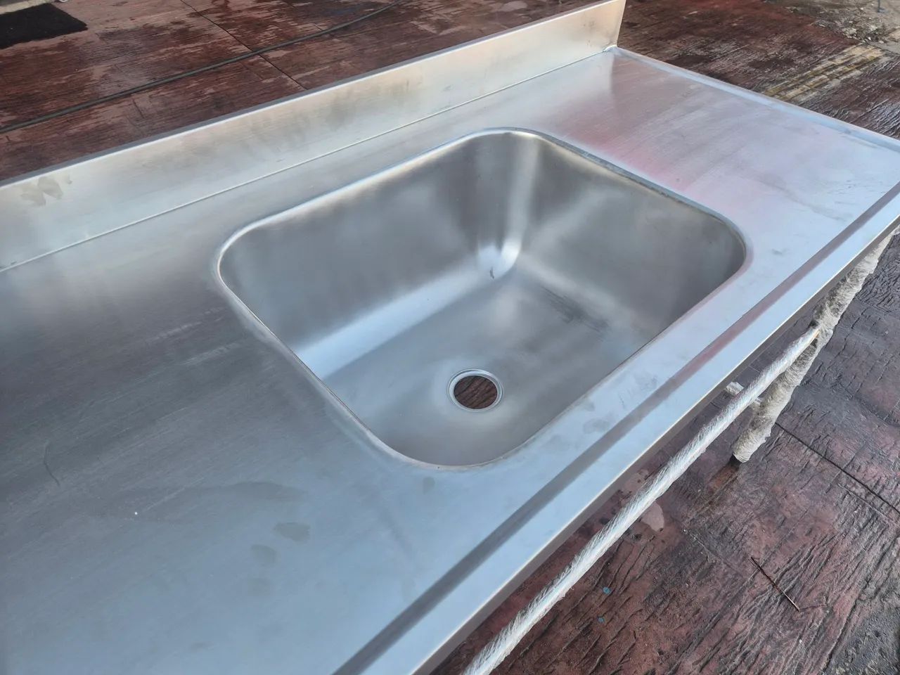 Pia inox 150cm nova 