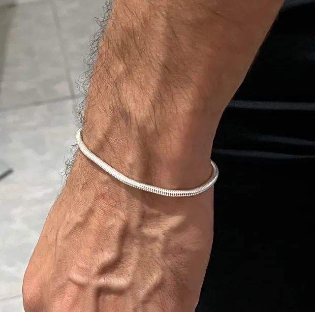 Pulseira modelo Rabo de rato PRATA 925 nova com certificado