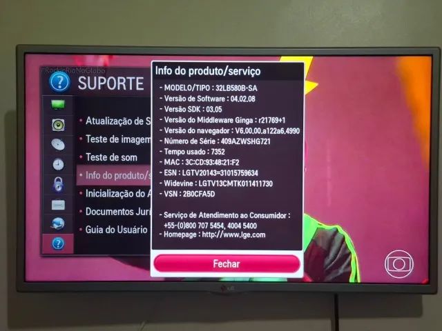 TV LG 32 Polegadas LED HD 60Hz bivolt (modelo 32LB580B) - EM BANGU, RJ - Foto 2