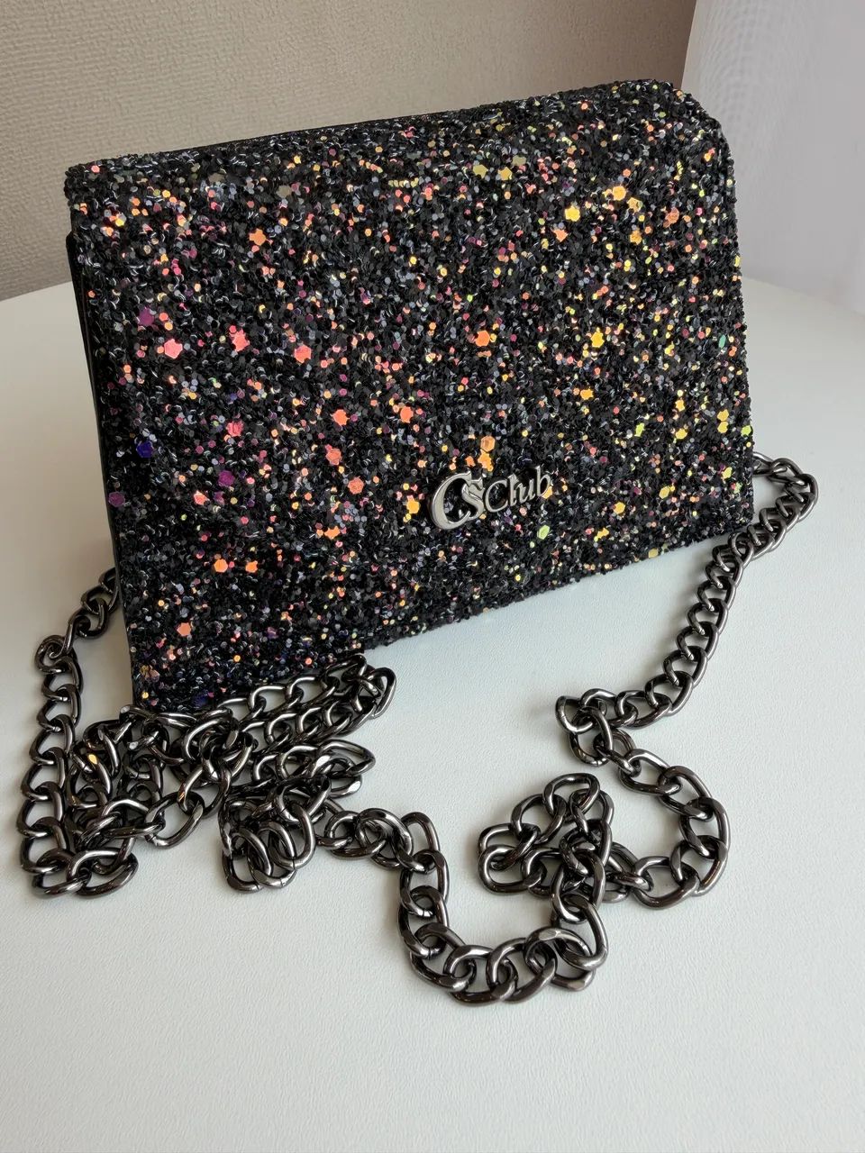     Bolsa Mini CS Club preta glitter - Foto 2