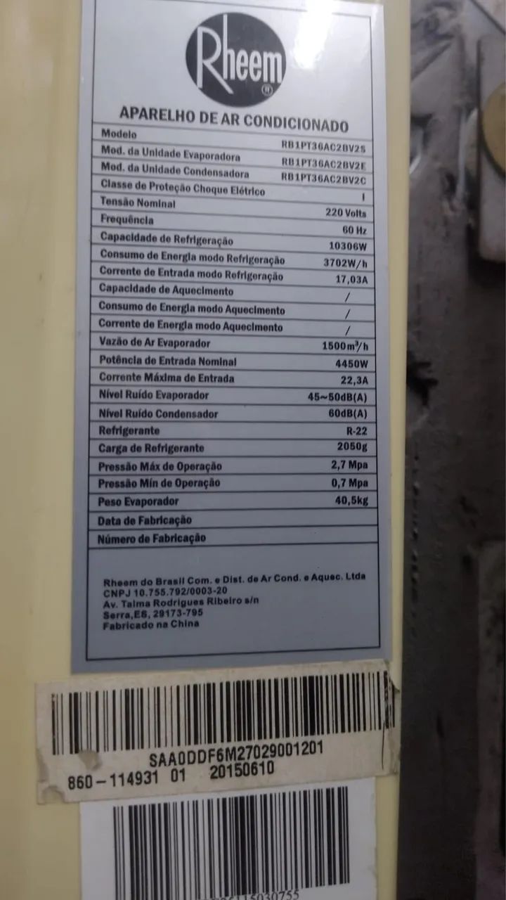 Ar Condicionado Split 36.000Btus Piso Teto - Foto 4