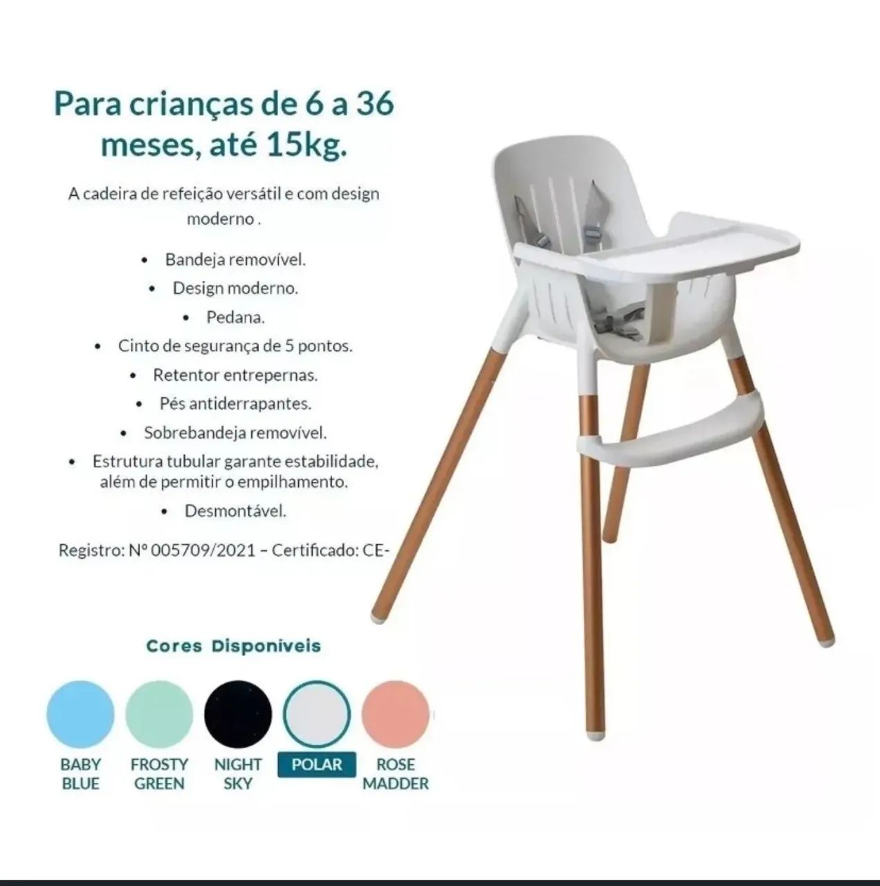 ? Cadeira de Alimentação Burigotto - Azul - Foto 5